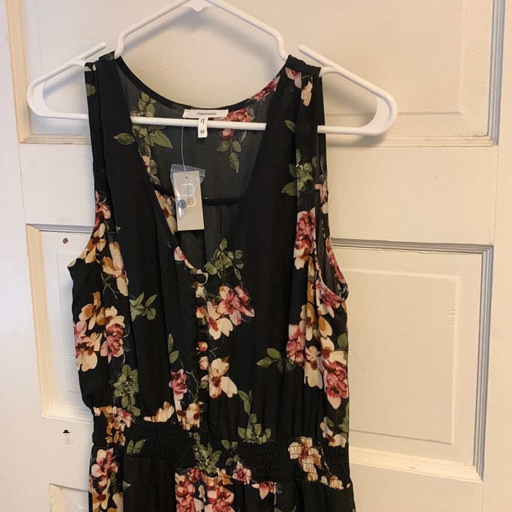 Maurices NWT size M black and floral sundress.